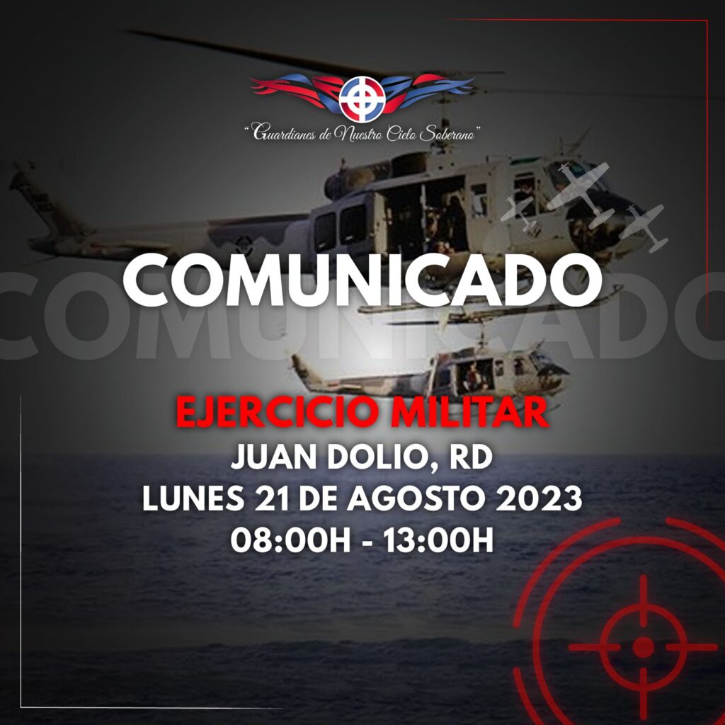 La Fuerza Aérea de República Dominicana (FARD) informa a toda la población en general