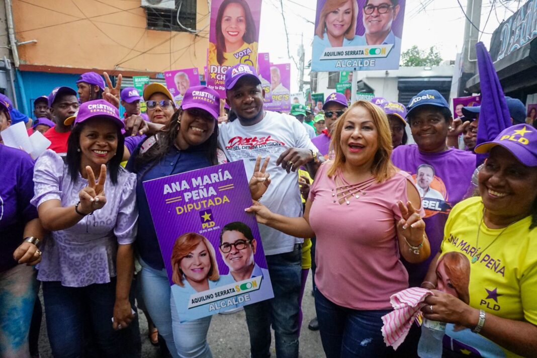 Diputada Ana María Peña llama a votar por Aquilino Serrata candidato a alcalde por SDO por la alianza Rescate RD