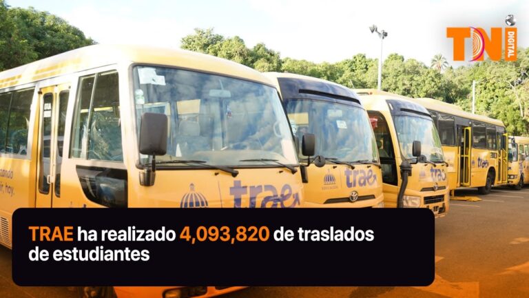 TRAE ha realizado 4,093,820 de traslados de estudiantes 