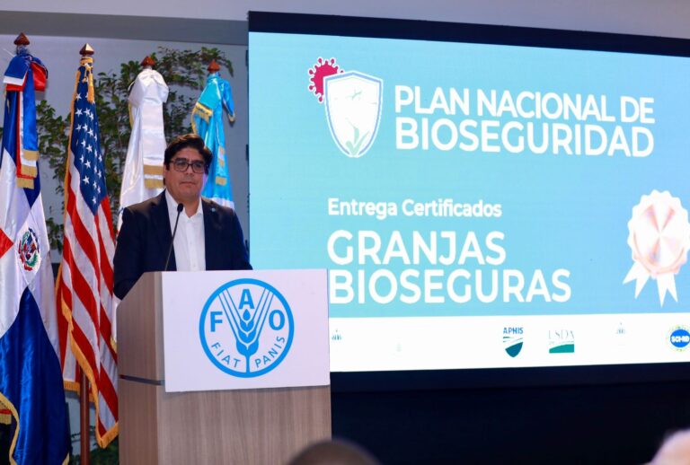 FAO en RD felicita al presidente Abinader por avances en reducción  subalimentación de 8,7% en 2020 a 4,6% en 2024