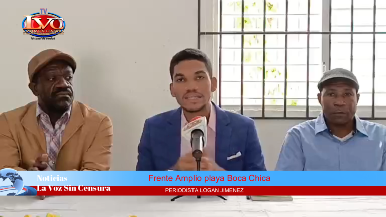 VIDEO: FRENTE AMPLIO EXPRESA PREOCUPACIÓN POR CONFLICTO EN PLAYA DE BOCA CHICA