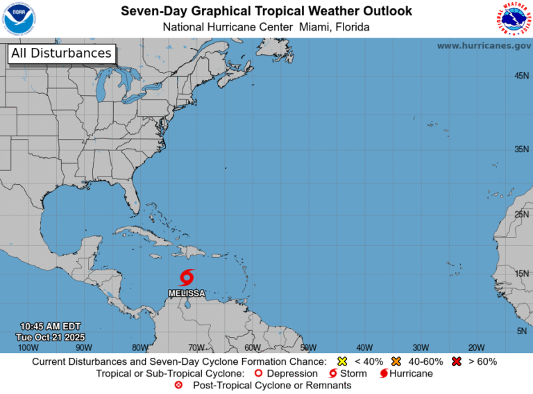 Se forma la tormenta tropical Melissa; República Dominicana bajo estrecha vigilancia