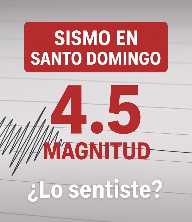 Sismo de magnitud 4.5 sacude Santo Domingo y provoca evacuación de la Cámara de Cuentas